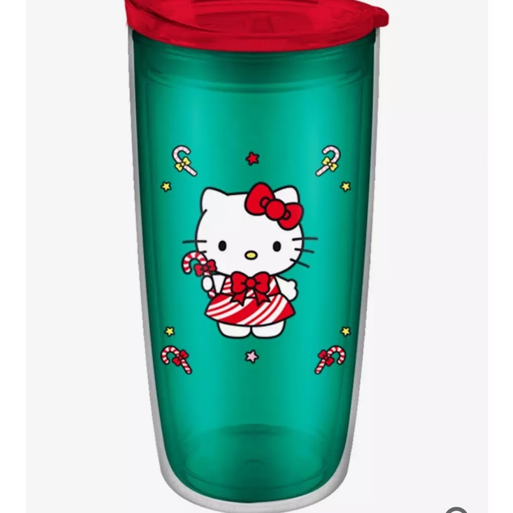 New hello kitty holiday candy canes acrylic mug